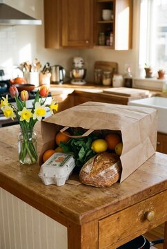 Unboxing Easter Brunch Delivery at Home (Unbranded Bag, Fresh Ingredients)