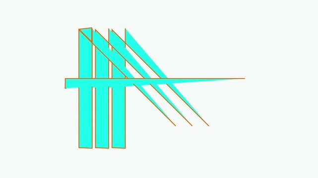 Modern N Shape Typography Logo Concept