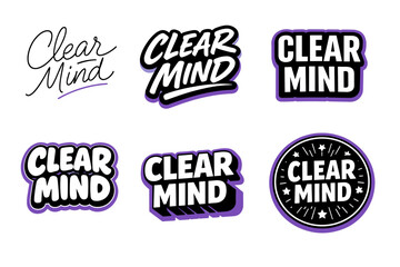 Obraz premium Clear mind typography designs with bold and stylized lettering