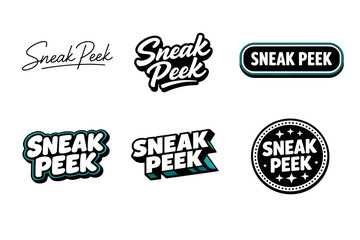 Obraz premium Various sneak peek designs in different typography styles