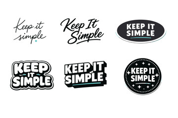 Obraz premium Keep it simple typography collection in various stylish fonts and designs