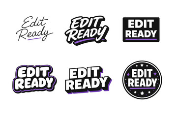 Obraz premium Edit ready text set with bold and creative typography variations