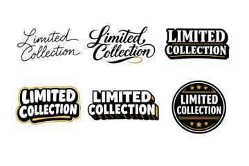 Obraz premium Vintage and modern limited collection logos showcase stylish typography variety