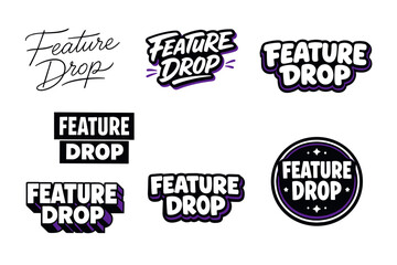 Fototapeta premium Stylized feature drop text designs in various fonts and styles