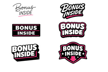 Obraz premium Bold and playful text designs with bonus inside message