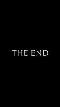 A visual representation of finality and closure is captured in these frames, emphasizing the phrase 'The End' against contrasting darkness, signifying conclusion and closure.