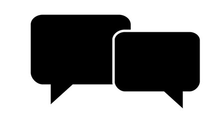 black and white speech bubbles