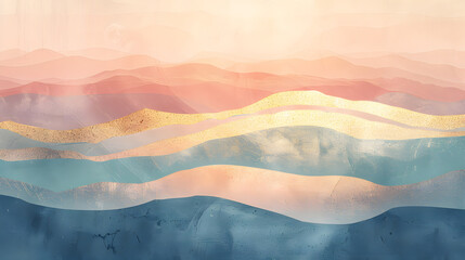 Abstract colorful water colour background with lines