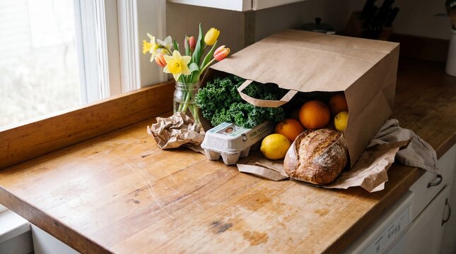 Unboxing Easter Brunch Delivery at Home (Unbranded Bag, Fresh Ingredients)