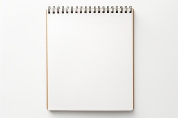 Blank notebook paper white page simplicity.