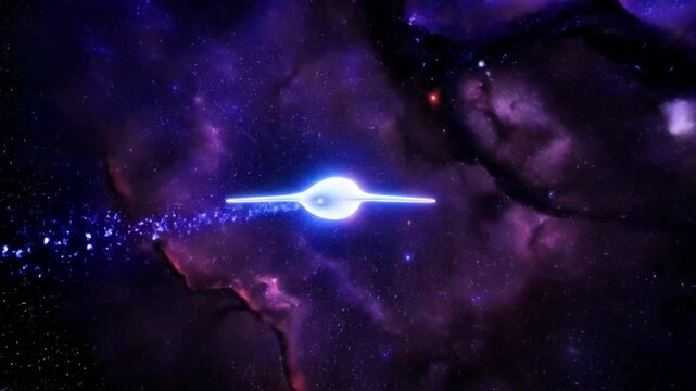 Video, for advertising and aircraft backgrounds, aviation, flight, a plane-shaped nebula, galaxy, astronomy, 