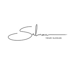Salman name signature logo vector design
