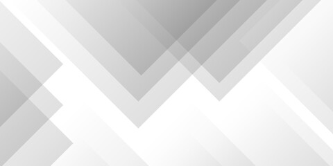 Obraz premium Abstract geometric white overlap technology tech grid triangle business digital curve poster and banner web creative origami square rectangle template background.