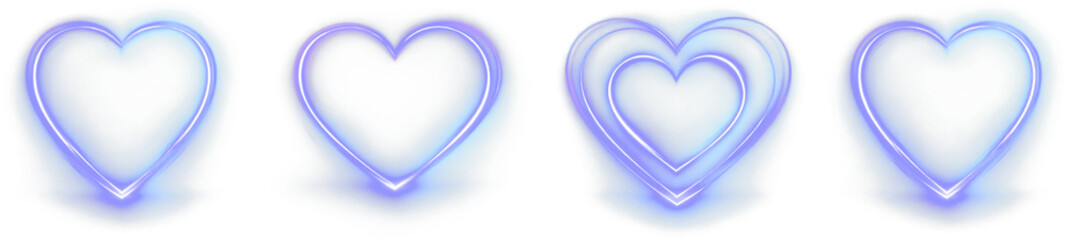 Green shining neon heart PNG on black background with bright glow line art perfect for modern romantic concepts and celebration graphics
