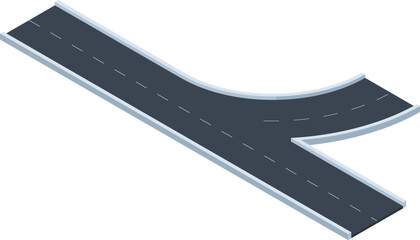 Fototapeta premium Road intersection creating alternative direction or choice