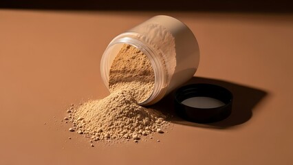 Fototapeta premium Powder spilled from a container