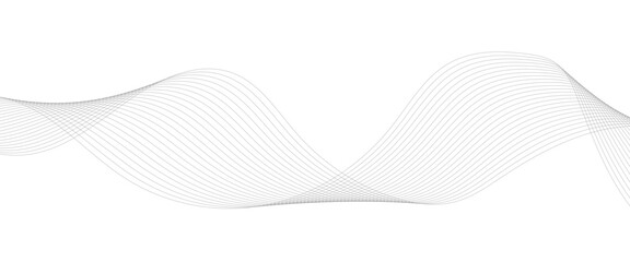 Fototapeta premium Abstract wavy grey blend technology liens background. Digital frequency track equalizer. Abstract frequency sound wave lines and twisted curve lines background. Banner design background.