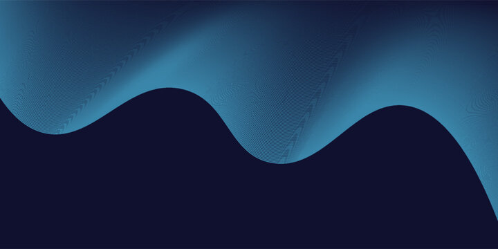 Abstract glowing wave lines on dark blue background. Dynamic wave pattern. Modern flowing wavy lines. Futuristic technology concept.