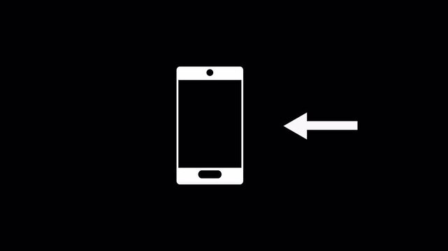 Incoming call sign animated on transparent background in 4k animation call sign animation with alpha channel 