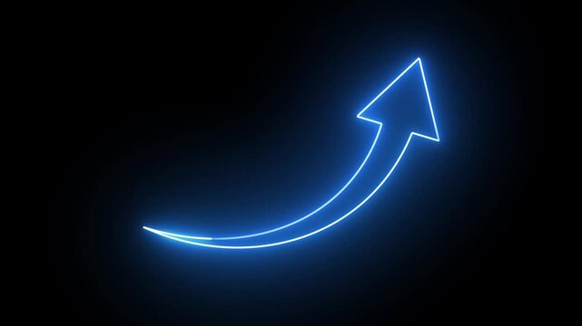 Abstract neon arrow check mark animation video.  check mark, tick, yes, or OK symbol on green screen. approved, select tick, success.