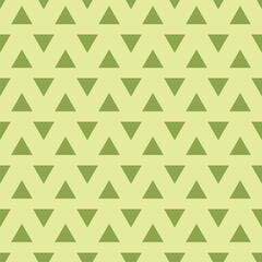 Seamless vector green zigzag pattern with green triangles