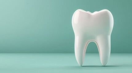 Clean tooth white glossy enamel dental hygiene healthy care mint minimal