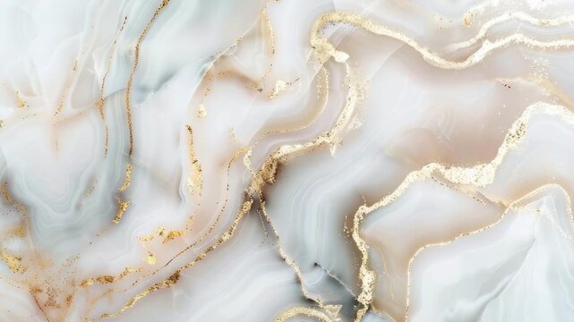 Elegant marbled pattern with swirling lines and gold accents, resembling natural stone