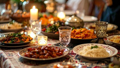 Festive Iftar Table - A Celebration of Ramadan Cuisine.