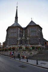 Obraz premium Old Church in the City Center of Honfleur, Normandy, France