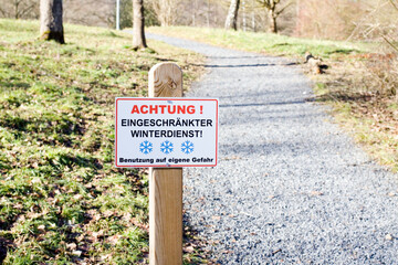 Schild Winterdienst 1