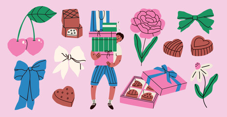 Valentines Day elements set