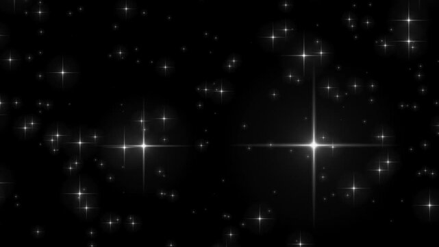 画面の奥から手前に飛んでくるキラキラ輝くエフェクトの背景動画