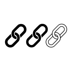 Elegant vector illustration featuring three interlinked infinity symbols in bold black and white, scalable for logos, tattoos, or modern minimalist designs with timeless appeal.