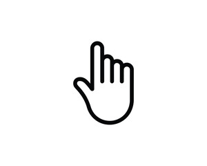 Obraz premium A hand gesture with the index finger pointing up on a white background