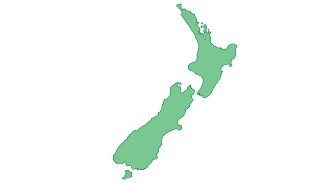 New Zealand outline green
