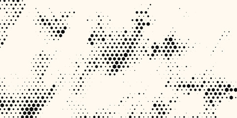 Hexagon Shapes Vector Abstract Geometric Technology Retrowave Sci-Fi Texture Isolated on Light Background. Halftone Hex Retro Simple Pattern. Eps10