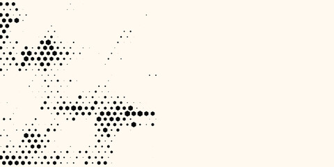 Hexagon Shapes Vector Abstract Geometric Technology Retrowave Sci-Fi Texture Isolated on Light Background. Halftone Hex Retro Simple Pattern. Eps10