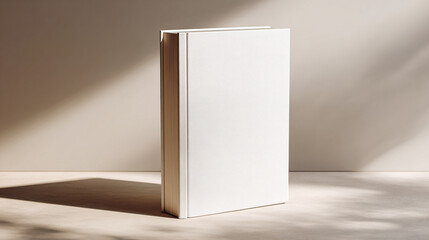 Minimalist White Hardcover Notebook: Blank and Elegant Flatlay for Creative Design Inspiration