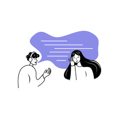 Customer Support Rating Illustration