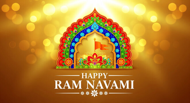 Happy ramnavami indian hindu festival background