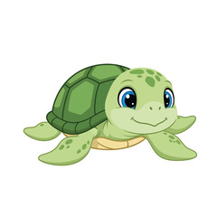 Happy Cartoon Turtle
