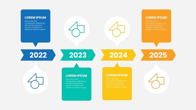 Modern Timeline Year Icon Data Infographic
