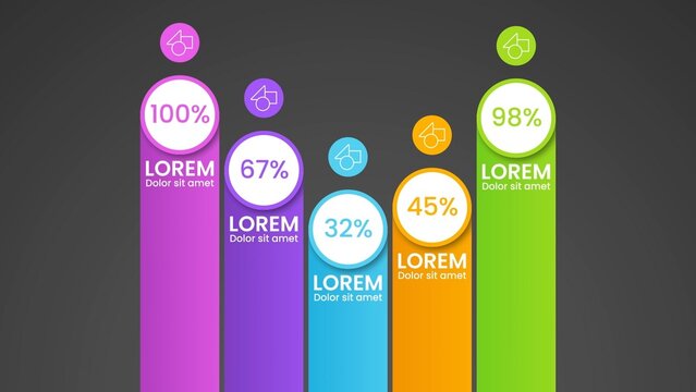 Gradient Graphic Bar Value Comparison Infographic