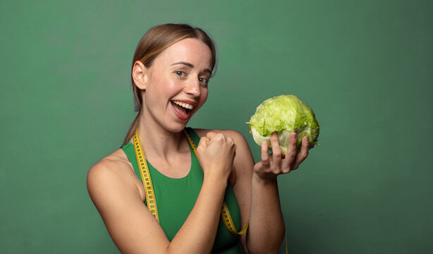 young adult blonde woman. fitness concept