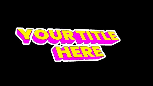 3D Text Outline Modern Vibe Hue Shift Color Changing Title