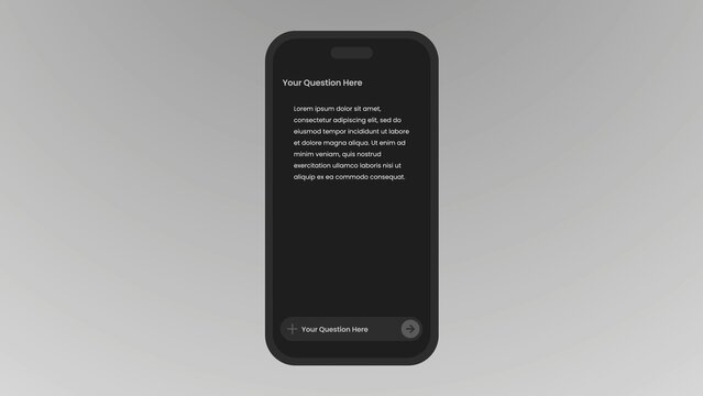 AI Text Generate Phone Prompt Animated Template