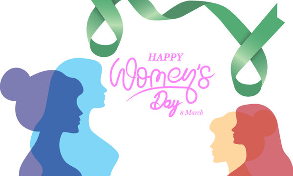 International Women's Day, Happy Women's Day greeting card and banner design, International Women's Day celebration. Vector illustration