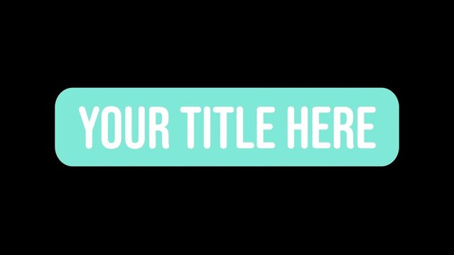 Auto Scaled Box Character Fade In Title Intro