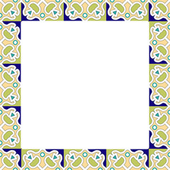 Obraz premium Decorative Square Tile Frame Border