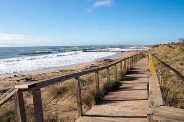 Obraz premium Plage de la farinette à Vias-plage dans l'hérault en occitanie